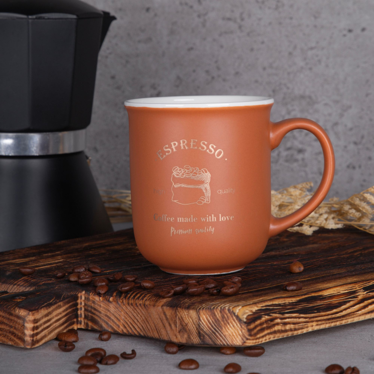 Kubek z porcelany CAFE INSPIRATION 380ml karmel